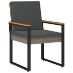vidaXL Ensemble de meubles d'extérieur 4 Pièces Gris et Gris foncé