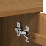 vidaXL Cabinet roulant avec roue Marron miel 63 5 x 39 x 65 5 cm