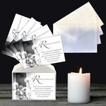 Lot 5 cartes remerciements condoléances +5 enveloppes blanches format 9x14cm