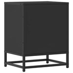 vidaXL Tables de chevet 2 Pièces noir 40x31x50 cm bois d'ingénierie métal