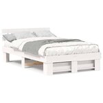 vidaXL Cadre de lit Blanc 120 x 200 cm Bois massif en pin