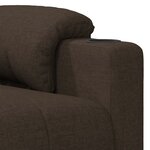 vidaXL Fauteuil de massage Marron foncé Tissu