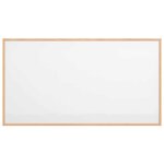 vidaXL Tableau blanc magnétique avec cadre en bois de pin massif 100 x 55 cm