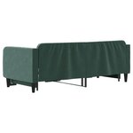 vidaXL Lit de jour avec gigogne sans matelas vert foncé 90x200 cm