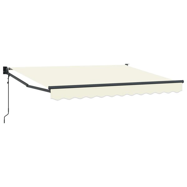 vidaXL Auvent rétractable Crème 3 5 x 2 m Polyester et métal