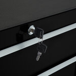 Tectake servante d'atelier 5 tiroirs - noir