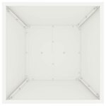 vidaXL Piliers de jardin   2 pièces avec bol blanc  dimensions 40x40x100 cm  en acier.