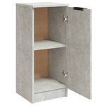 vidaXL Buffets 2 Pièces Gris béton 30x30x70 cm Bois d'ingénierie
