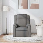 vidaXL Fauteuil de massage inclinable Gris foncé Tissu