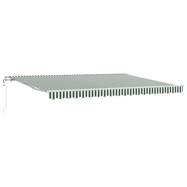 vidaXL Auvent rétractable Vert et blanc 450 × 300 cm