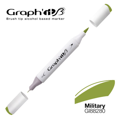 Marqueur manga à l'alcool Graph'it Brush 8280 Military