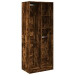 vidaXL Garde-robe chêne fumé 80x50x200 cm bois d'ingénierie