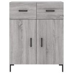 vidaXL Buffet haut Sonoma gris 69 5x34x180 cm Bois d'ingénierie