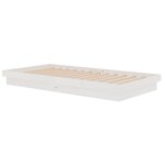 vidaXL Cadre de lit sans matelas blanc bois massif 100x200 cm