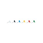 Exacompta - boîte de 50 épingles à tête plate 8mm couleurs assorties
