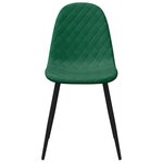 vidaXL Chaises à manger lot de 6 vert foncé velours