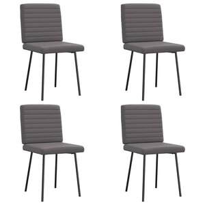 vidaXL Chaises à manger lot de 4 gris similicuir