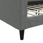 vidaXL Lit de jour gris foncé 100x190 cm tissu