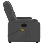 vidaXL Fauteuil de massage inclinable Gris foncé Tissu