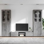 vidaXL Ensemble meuble TV FLORIN Gris Sonoma Bois d'ingénierie
