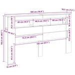 vidaXL Tête de lit à LED noir 180x18 5x103 5 cm bois d'ingénierie