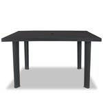 vidaXL Table de jardin Anthracite 126 x 76 x 72 cm Plastique