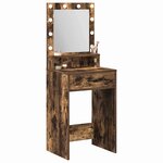 vidaXL Table de Toilette Chêne fumé 50 x 41 x 135 cm Bois d'ingénierie