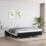 vidaXL Cadre de lit Noir 160x200 cm Tissu