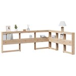 vidaXL Tête de lit de bibliothèque en forme de L 135cm bois massif pin