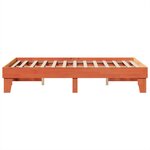 vidaXL Cadre de lit sans matelas cire marron 135x190cm bois pin massif