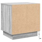 vidaXL Cabinet de chevet avec 2 Pièces Gris 44 x 34 5 x 45 cm