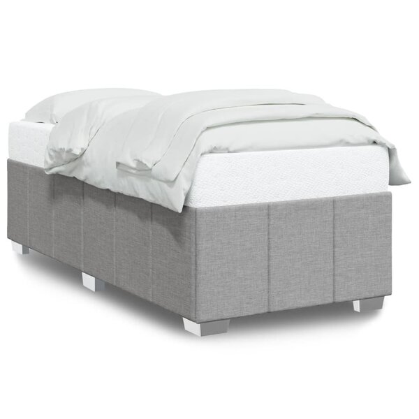 vidaXL Cadre de lit sans matelas gris clair 90x190 cm tissu