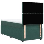 vidaXL Sommier à lattes de lit et matelas Vert foncé 80x200 cm Velours