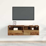 vidaXL Meuble TV mural Bois ancien 100 x 30 x 30 cm Bois d'ingénierie