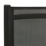 vidaXL Chaises pliables de jardin lot de 2 Textilène et aluminium Noir