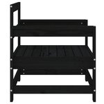 vidaXL Chaises de jardin lot de 2 noir bois massif de pin