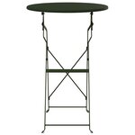 vidaXL Table bistrot Vert foncé Ø 50 x 71 cm Acier revêtu de poudre