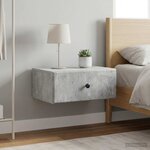 vidaXL Cabinet de chevet mural 2 Pièces Gris béton 49 x 34 5 x 20 cm