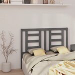 vidaXL Tête de lit Gris 146x4x100 cm Bois massif de pin