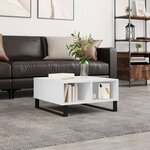 vidaXL Table basse blanc 60x60x30 cm bois d'ingénierie