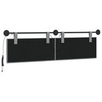 vidaXL Tête de lit suspendue Avec lumière LED Gris clair Tissu