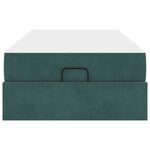 vidaXL Cadre de lit avec matelas avec matelas 2 Pièces Vert Velours