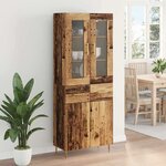 vidaXL Haut Armoire avec tiroir 2 Pièces Bois ancien Bois d'ingénierie
