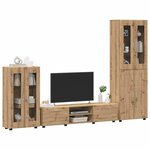 vidaXL Ensemble meuble TV FLORIN Chêne artisanal Bois d'ingénierie