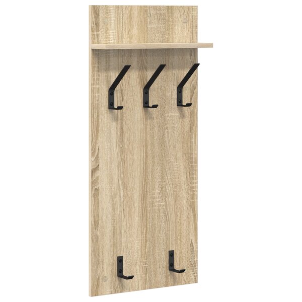vidaXL Porte-manteau mural avec étagère Montage mural Chêne sonoma 90 x 40 x 10 cm