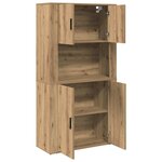 vidaXL Haut meuble chêne artisanal 80 x 33 x 150 cm Bois d'ingénierie