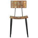 vidaXL Chaises à manger lot de 2 bois de récupération solide