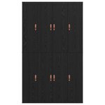 vidaXL Cadre de lit de rangement Noir Chêne 120x190 cm