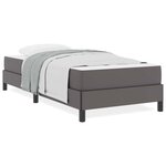 vidaXL Lit avec matelas Gris 90 x 200 cm Faux cuir