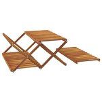 vidaXL Étagère pliable à 3 niveaux Marron 70x31x63 cm Bois d'acacia